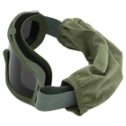Захисні окуляри-маска SPOSUNE JY-023-3 оправа оливкова колір лінз сірий - изображение 5