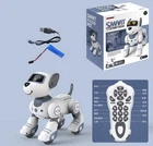 Собачка на радиоуправлении SD toys BG 1533 свет, звук, сенсор, бело-серый
