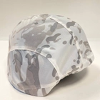 Кавер на каску зимовий M-KET Білий військовий універсальний захисний чохол на шолом PASGT для сухопутних військ із затяжкою і фіксатором - зображення 3