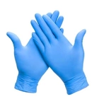 Перчатки нитриловые одноразовые нестерильные без пудры M&T Displays Has-Pet размер M 100 шт - 50 пар Синие - изображение 1