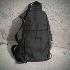 Тактическая сумка-рюкзак барсетка баранка на одной лямке BBL черная + USB выход - изображение 3