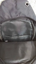 Тактическая сумка-рюкзак барсетка баранка на одной лямке BBL черная + USB выход - изображение 5