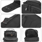 Чорна тактична сумка-рюкзак барсетка на одній лямці MFH T0445 + USB вихід - зображення 14