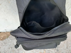 Черная тактическая сумка-рюкзак барсетка, бананка однолямочник MFH T0449 + USB выход - изображение 10