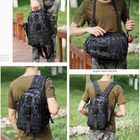 Черная тактическая сумка-рюкзак мессенджер барсетка MFH T0454 - изображение 3