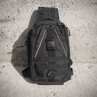 Черная тактическая сумка-рюкзак мессенджер барсетка MFH T0454 - изображение 8