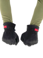 Тактические зимние теплі перчатки с откидными пальцами на флисе, многоцелевые перчатки M Черные - изображение 6