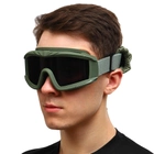 Захисні окуляри-маска SPOSUNE JY-026-1 оправа оливкова колір лінз сірий - изображение 10