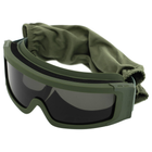 Захисні окуляри-маска SPOSUNE JY-027-3 оправа оливкова колір лінз сірий - зображення 5