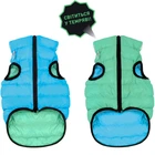 Курточка для животных Airy Vest Lumi двусторонняя M 47 мятно-голубая (2287)