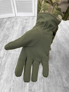 Тактичні зимові рукавички Soft Shell Tactical Gloves Olive M - изображение 2