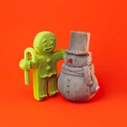 3D Пазл Картонный Cartonic Snowman Снеговик и Человек Пряник 102 детали