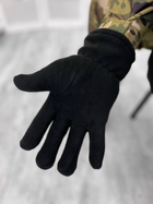 Тактичні рукавички флісові двошарові Tactical Gloves Black XXL - изображение 3