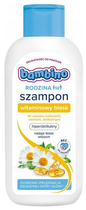 Szampon do włosów Bambino Rodzina witaminowy blask do włosów matowych i delikatnych 400 ml (5900017089911) - obraz 1