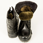 Берцы зимние кожаные черные, натуральный мех, подошва антистат, ботинки мужские 442 - изображение 3