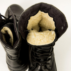 Берцы зимние кожаные черные, искусственный мех, подошва антистат, ботинки мужские 44 - изображение 5