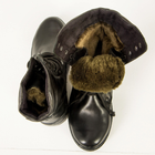 Берцы зимние кожаные черные, натуральный мех, подошва антистат, ботинки мужские 442 - изображение 4