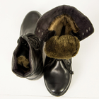 Берцы зимние кожаные черные, натуральный мех, подошва антистат, ботинки мужские 44 - изображение 4