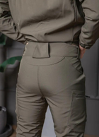 Чоловічі штани Soft-shell на флісі з високою посадкою олива / вітрозахисні та водонепроникні M - зображення 2