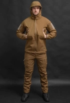 Чоловічі штани Soft Shell демісезонні на флісі колір Койот S - зображення 6