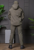 Чоловічі штани Soft-shell на флісі з високою посадкою олива / вітрозахисні та водонепроникні XL - зображення 5