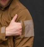 Мужской демисезонный костюм Softshell с Липучками под Шевроны цвет койот Куртка и брюки 3XL - изображение 3