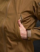 Чоловічий демісезонний костюм Softshell з Липучками під Шеврони колір койот Куртка і штани XL - зображення 6