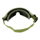 Очки тактические защитная маска олива с 3 линзами та с чехлом - изображение 5