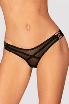 Прозорі стрінги Obsessive Roxelia Чорні XS/S (SO9074)