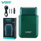 Электробритва VGR V-390 GREEN mini шейвер для сухого та влажного бритья, Waterproof, выдвижной триммер