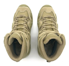 Водонепроницаемые демисезонные мужские ботинки Хаки 45 р Alop 60468658 из натуральной кожи и кордура Система быстрой шнуровки дышащая подкладка - изображение 3
