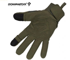 Захисні чоловічі рукавички Dominator Tactical Олива XL (Alop) пристосовані для сенсорних екранів зносостійкі з високоякісної екологічної шкіри - зображення 3