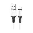 Кабель BOROFONE BX79 USB to iP Lightning 2.4A, 1м, silicone connectors, White