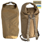 Сумка - Баул тактический 100 л Оксфорд 1000 D Койот MELGO (армейский, влагозащитный вещевой мешок) - изображение 2