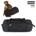 Тактическая сумка, баул 65 л Оксфорд 600 D ПВХ Чорна MELGO - изображение 3
