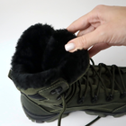 Зимние кожаные тактические берцы OKSY TACTICAL ЭКО·МЕХ Olive 42 размер - изображение 9