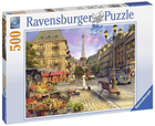 Puzzle Ravensburger Spacer po Paryżu 500 elementów (4005556146833) - obraz 1