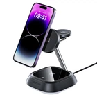 Бездротова зарядка AceFast E16 desktop 3-in-1 Wireless Charging Holder Black