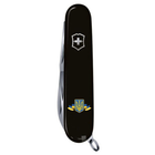 Ніж Victorinox Huntsman Ukraine Black "Герб України Зі Стрічкою" (1.3713.3_T1010u) - зображення 6