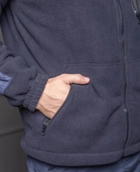Костюм чоловічий ДСНС демісезонний. Комплект флісова кофта + штани темно-синій 48 - зображення 11