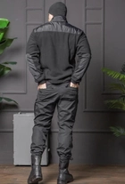 Мужской костюм Полиция черный цвет Флисовая Кофта и брюки Kayman / Кофта с водонепроницаемыми вставками и липучками под шевроны 46 - изображение 10