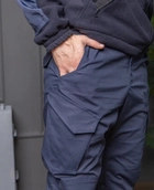 Костюм чоловічий ДСНС демісезонний. Комплект флісова кофта + штани темно-синій 58 - зображення 3