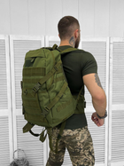 Рюкзак тактичний з утримувачам для шолома Tactical Backpack Olive 30 л - изображение 4