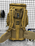 Рюкзак тактичний рамний Tactical Backpack Coyote 100 л - зображення 4