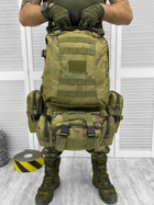 Рюкзак тактичний модульний Tactical Backpack Olive 55 л - зображення 5