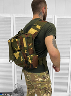 Тактичний однолямковий рюкзак 15 л Multicam - изображение 4