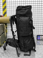 Рюкзак тактичний Tactical Backpack рамний Black 100 л - зображення 3