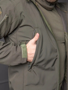 Чоловіча куртка НГУ Softshell оливковий колір з анатомічним покроєм вітрозахисна S - зображення 7