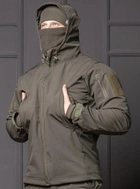 Чоловіча куртка НГУ Softshell оливковий колір з анатомічним покроєм вітрозахисна M - зображення 5