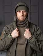 Мужская куртка НГУ Softshell оливковый цвет с анатомическим покроем ветрозащитная M - изображение 6